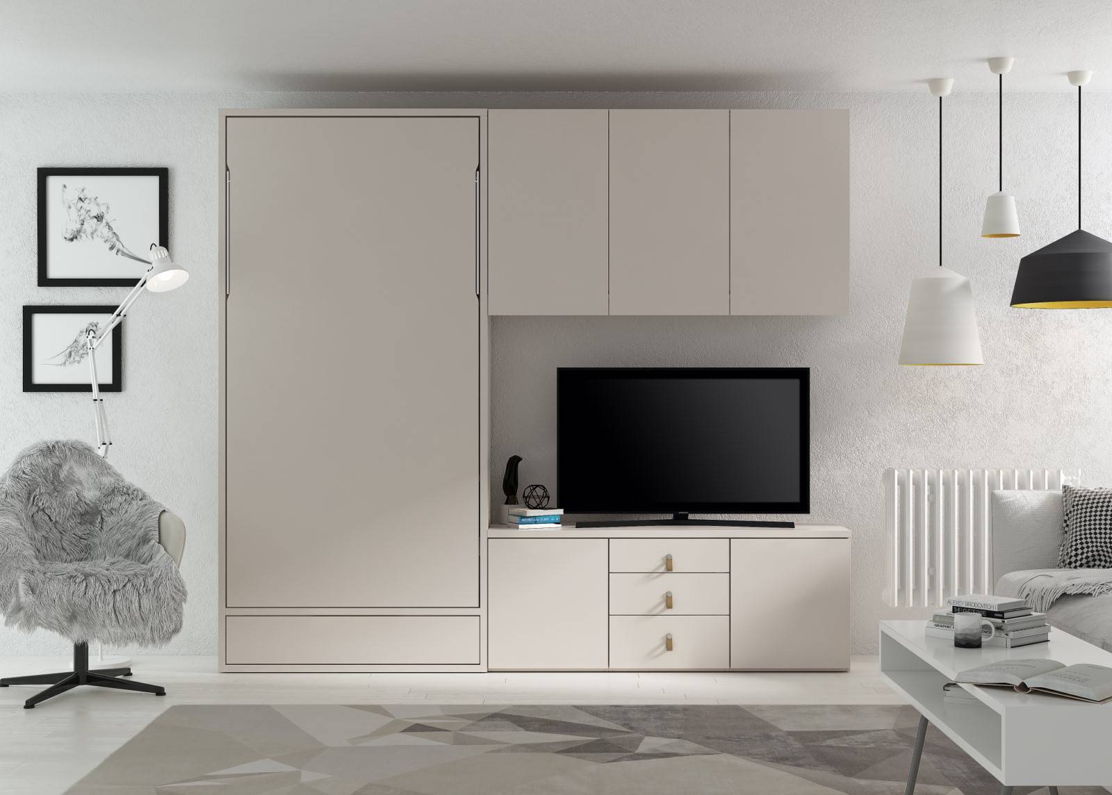 Optimisez votre chambre avec ce lit escamotable compact 90 cm, disponible dans la région marseillaise