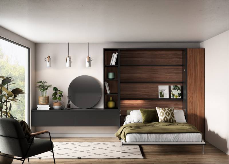 Armoire lit escamotable vertical 160X200 cm pour agrandir votre logement MARSEILLE