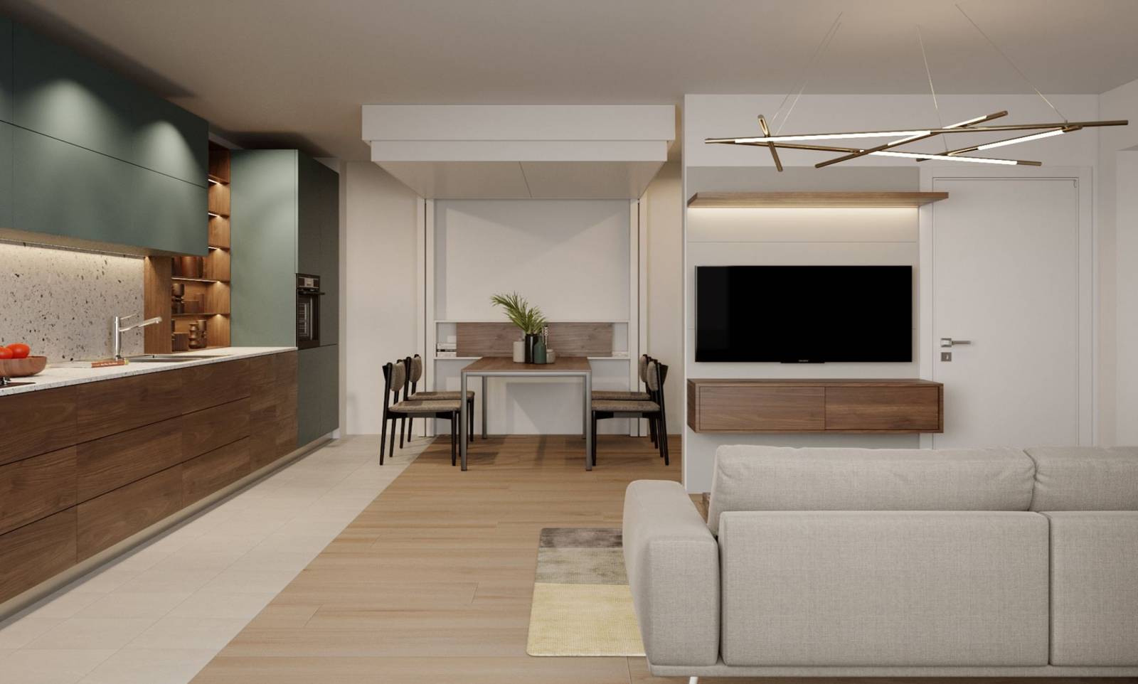 Lit au plafond électrique 160x200 pour optimiser intelligemment un appartement à Monaco