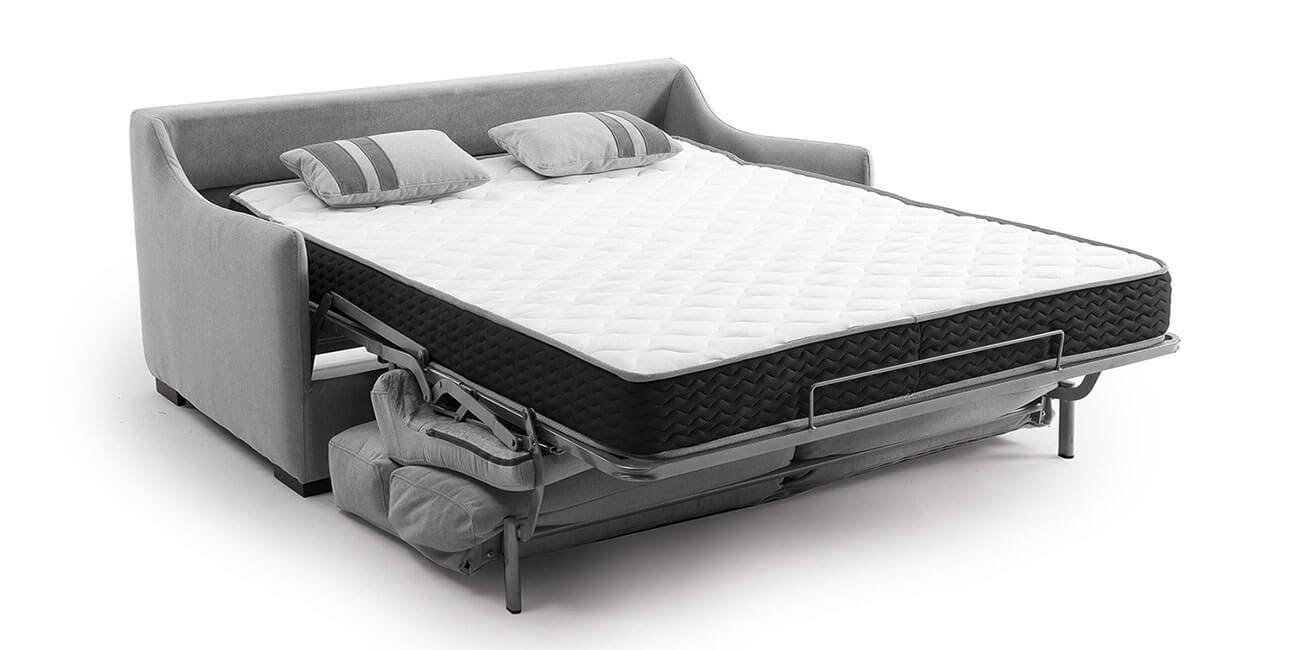 canapé lit avec matelas très confortable de 18 cm de hauteur
