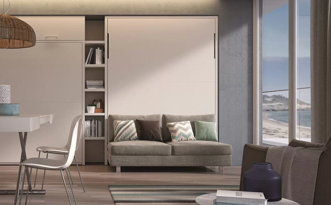 Grand lit escamotable de 180x200 avec canapé composable en vente proche de Cannes