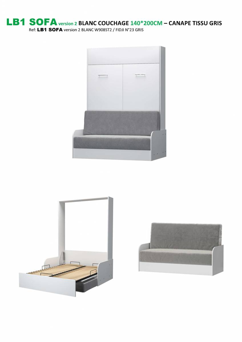 1 lit escamotable avec canapé SOLDE 1490 € !