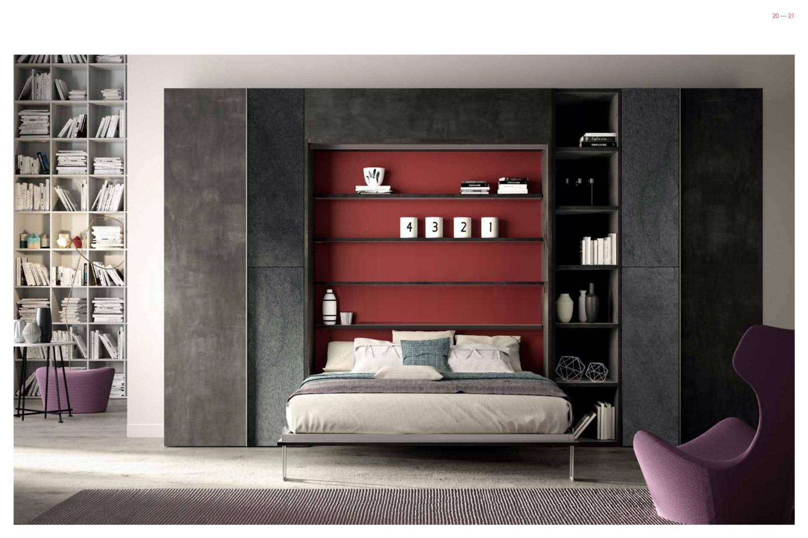 Modèle de lit escamotable électrique avec possibilité de matelas épais jusqu'à 20 cm livrable à Paris 75