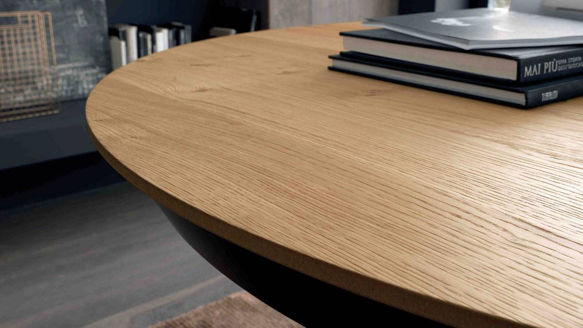 Table ronde fixe avec plateau en BOIS totalement personnalisable ...