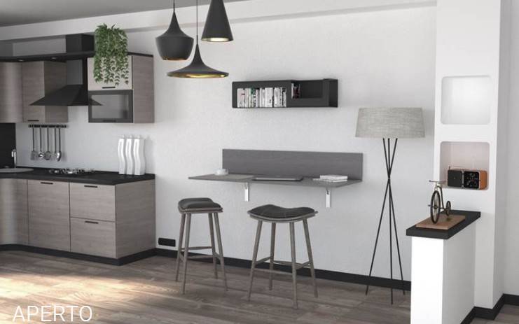 Tablette rabattable murale ou pour lit escamotable permettant un gain de place astucieux pour un espace optimisé sur Paris