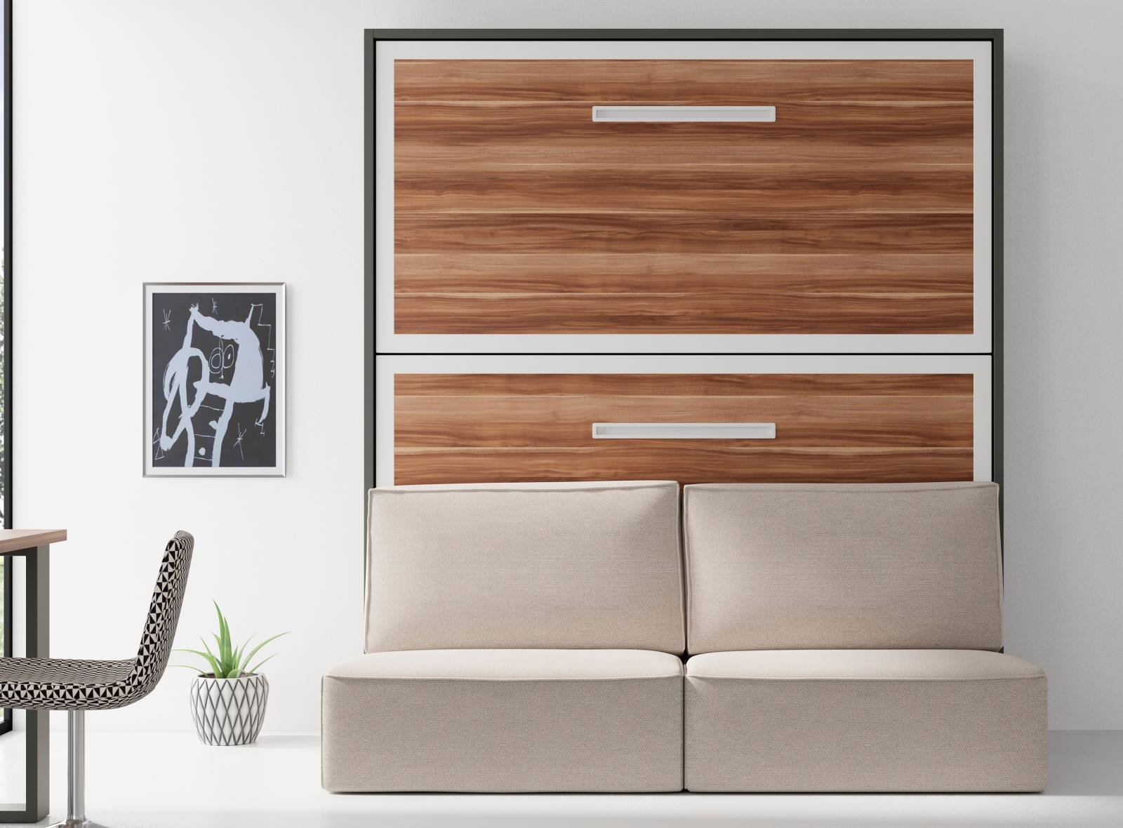 Modèle de lit superposé rabattable avec canapé intégré à l'achat à St Cyr sur Mer dans le 83