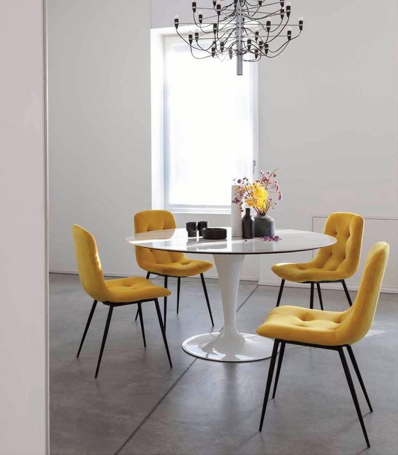 Acheter et faire livrer à Montpellier une table ronde de 120 cm de repas céramique avec pied tulipe