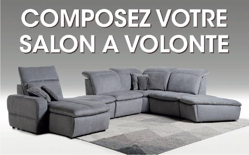 Canapé modulable à composer selon votre souhait en à tout moment selon votre volonté à côté de Nice et Cannes.