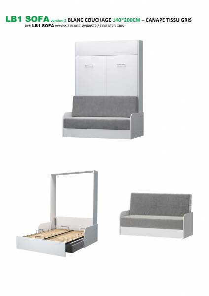 1 lit escamotable avec canapé SOLDE 1490 € !