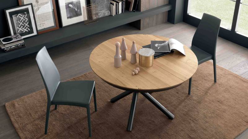 Table ronde extensible avec plateau en BOIS complètement personnalisable  ...