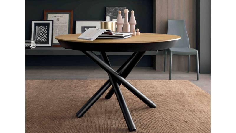 Table ronde extensible avec plateau en BOIS complètement personnalisable  ...