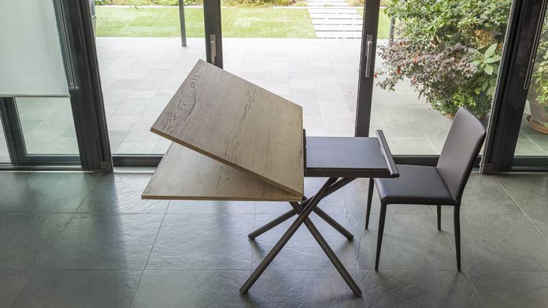 table basse 110x68 pliable et relevable pour se convertir en table à manger en vente proche de Toulon