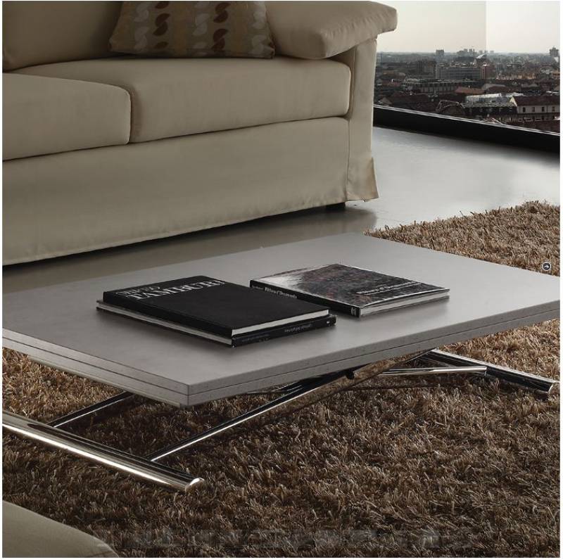 Table basse 2 en 1 gain de place modèle NICE transformable en table de repas relevable et extensible vendue pour petit appartement dans les Alpes maritimes à côté d'Antibes